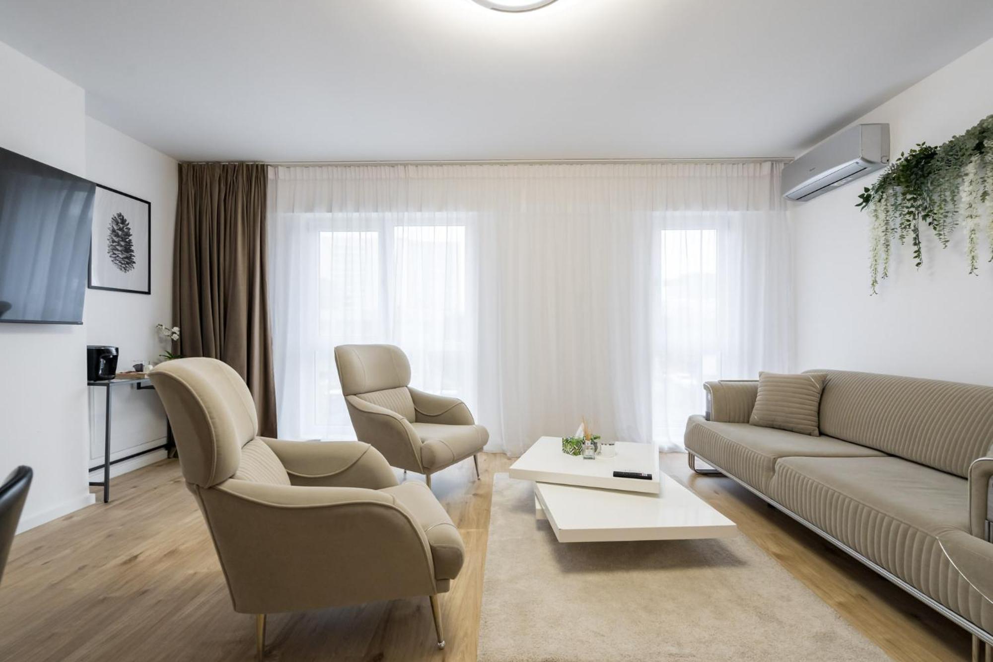 Breeze - Modern Escape In Pipera Apartment Bukares Bagian luar foto